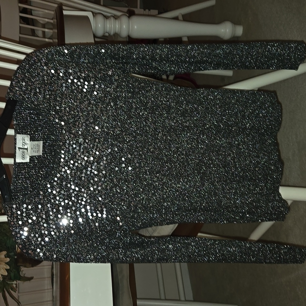 Black sequin top